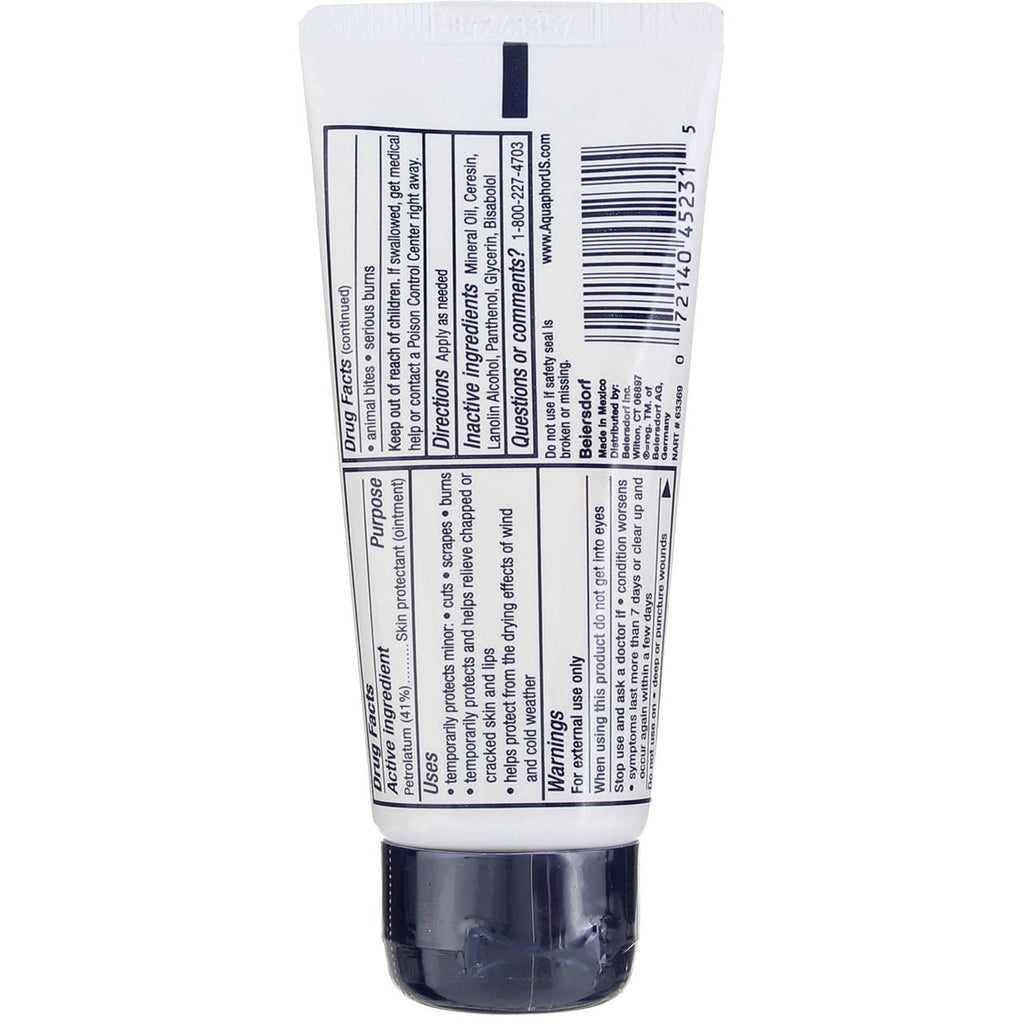 Aquaphor Healing Ointment Advanced Therapy Skin Protectant for Dry Cracked Irritated Skin, 1.75 oz Tube
