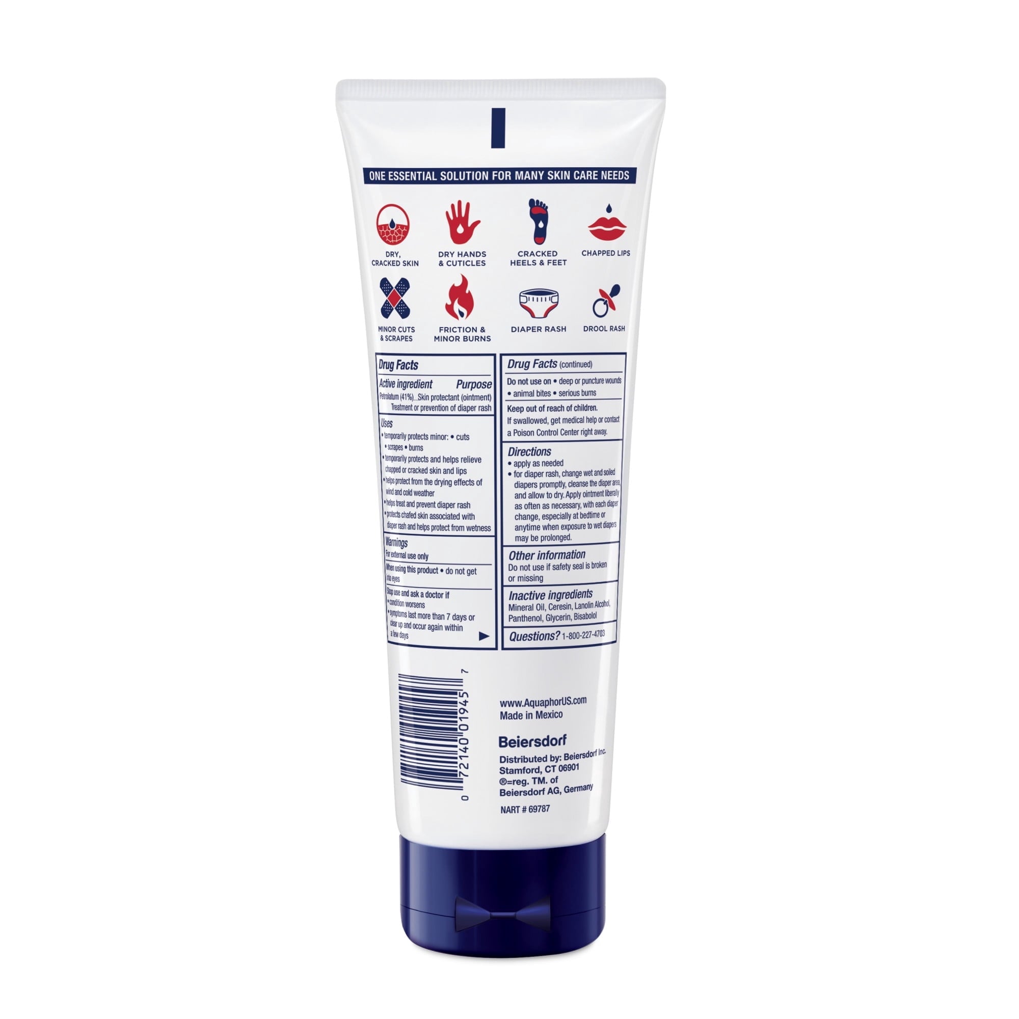 Aquaphor Healing Ointment Advanced Therapy Skin Protectant 7 oz (Pack of 2)