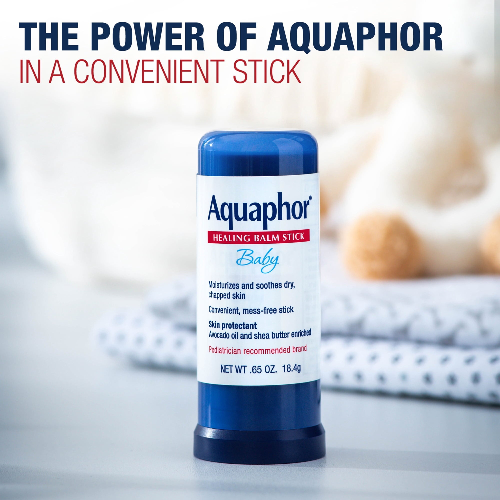 (3 pack) Aquaphor Baby Healing Balm Stick for Dry, Chapped, Chafed Skin, Hypoallergenic, Mess-Free, 0.65 oz