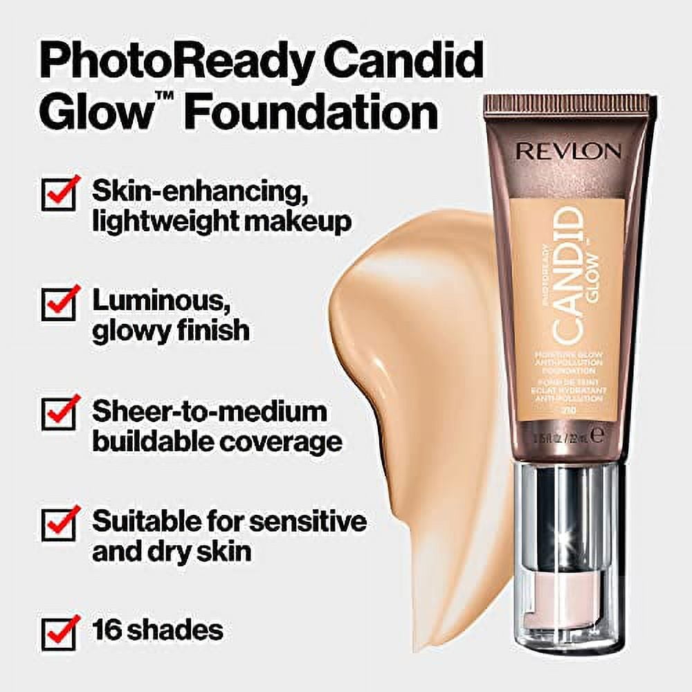 PhotoReady Candid Glow Moisture Glow Anti-Pollution Foundation, 200 Nude, 0.75 fl oz