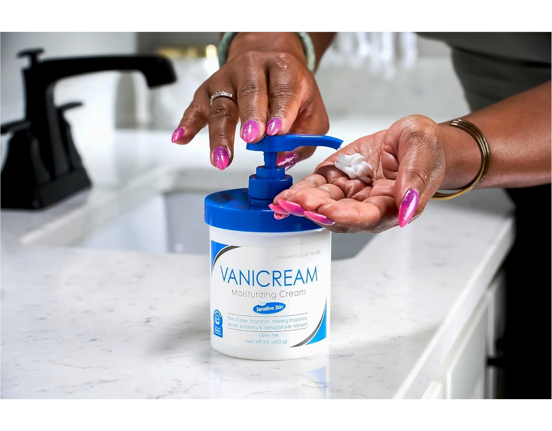 2X - Vanicream Moisturizing Cream with Pump, Fragrance Free - 16oz