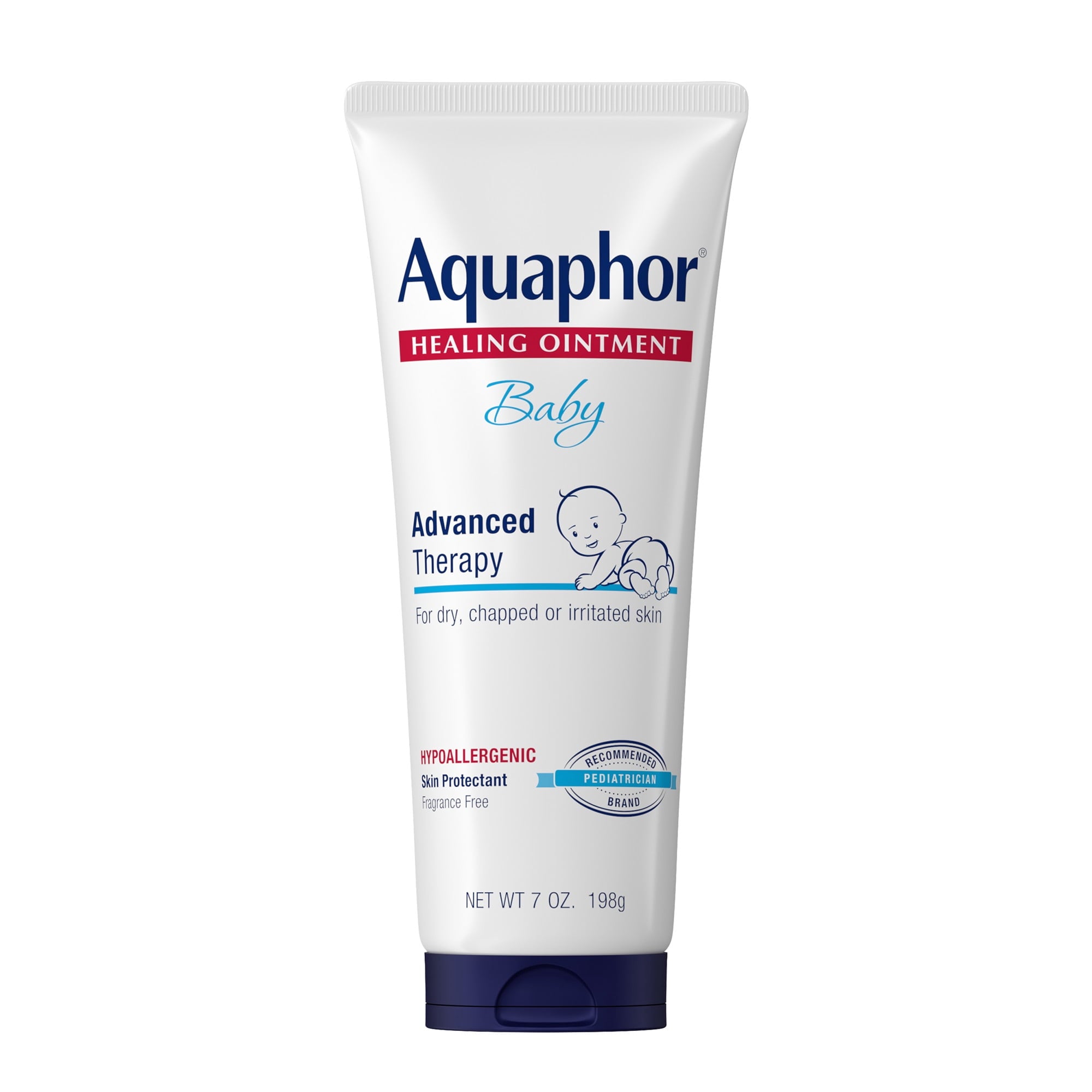 (2 pack) Aquaphor Baby Healing Ointment for Teething, Drool and Diaper Rash, Hypoallergenic, 7 oz