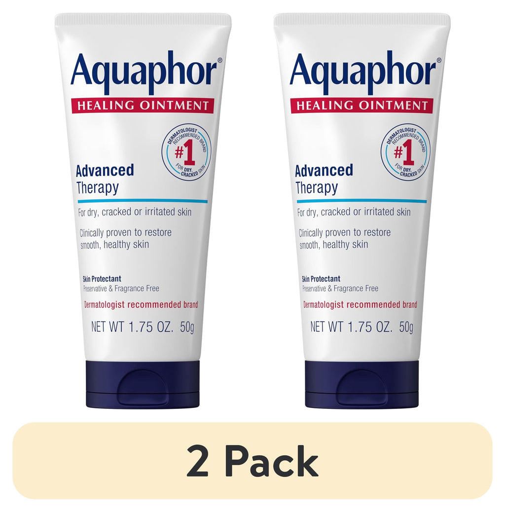 (2 pack) Aquaphor Healing Ointment Skin Protectant, Holiday Gifts, 1.75 oz