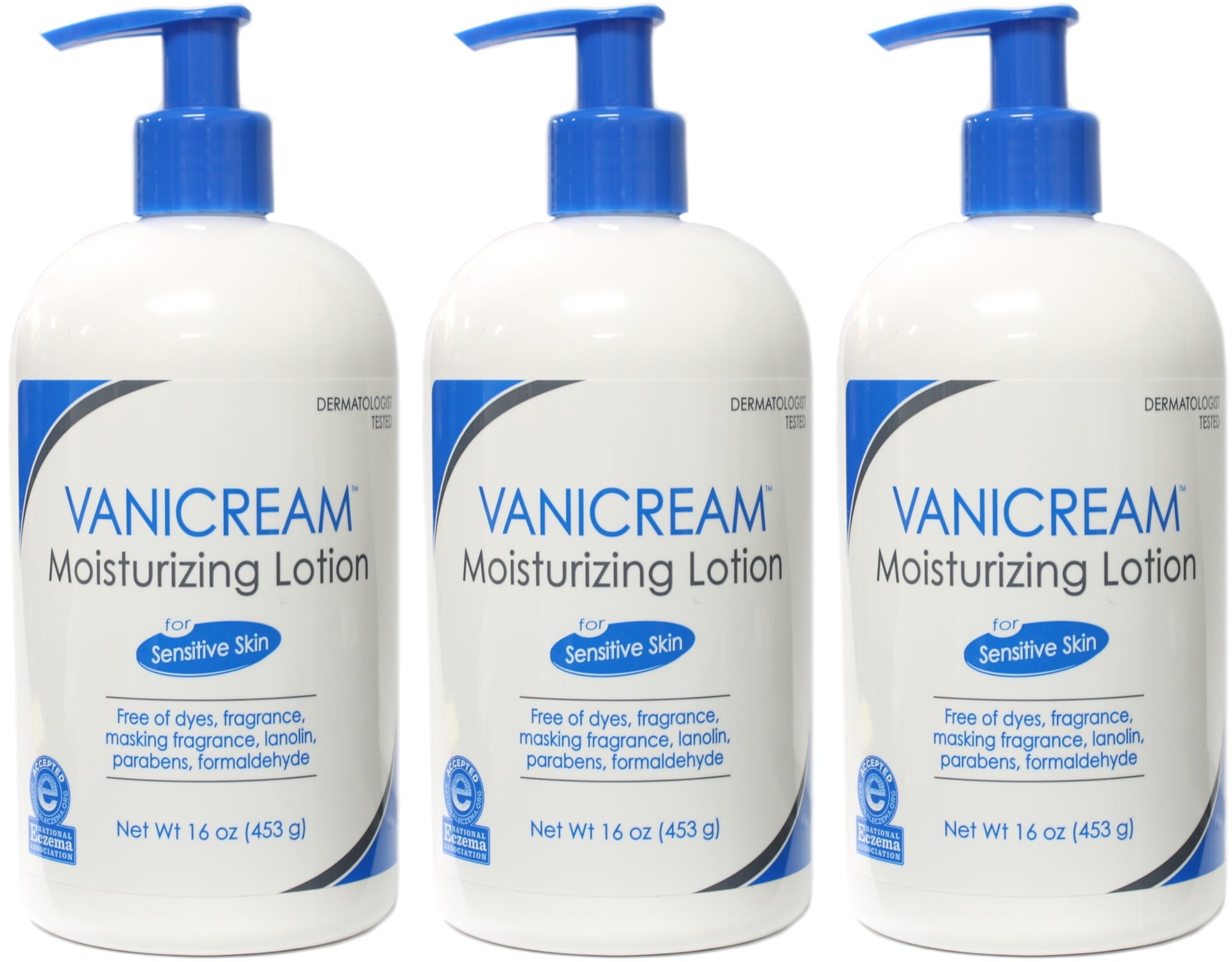3 Pack Vanicream Moisturizing Lotion For Sensitive Skin 16 Oz Each