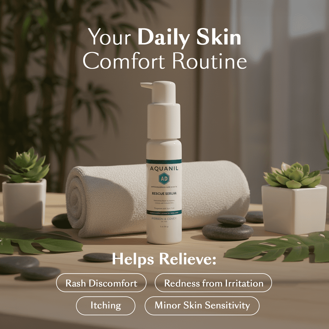 Aquanil AD Rescue Serum with Hypochlorous Acid 0.011%, Skin Hydrating Serum, 1 oz