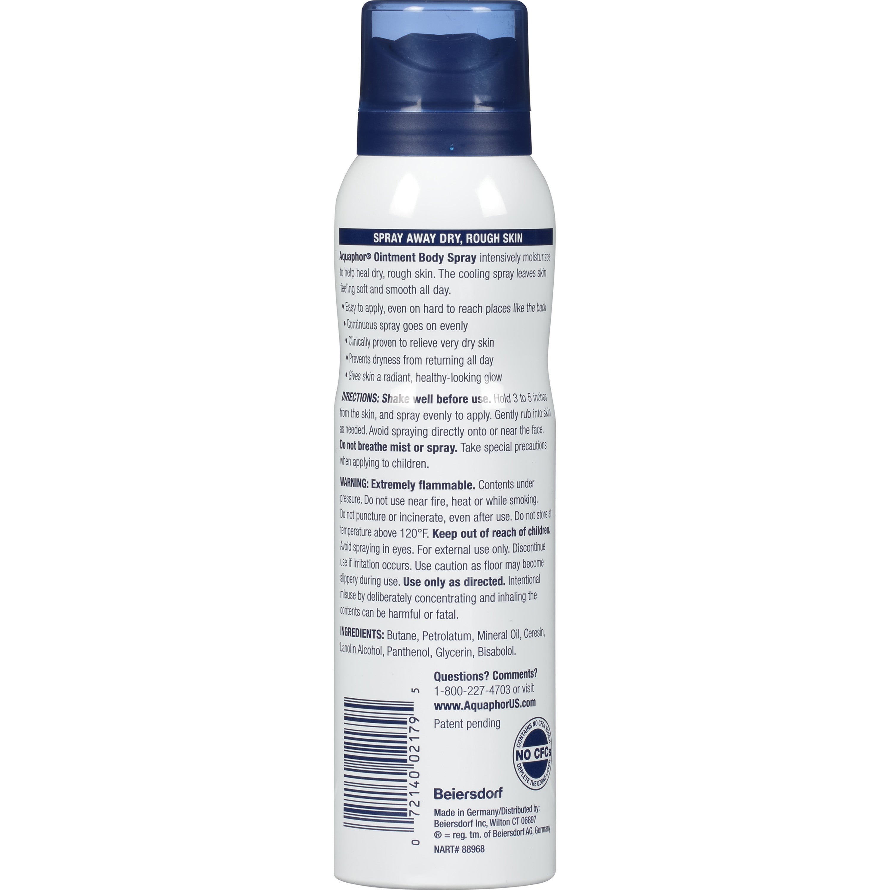 5 Pack Aquaphor Advanced Therapy Ointment Body Spray, 3.7 Oz. Spray Can
