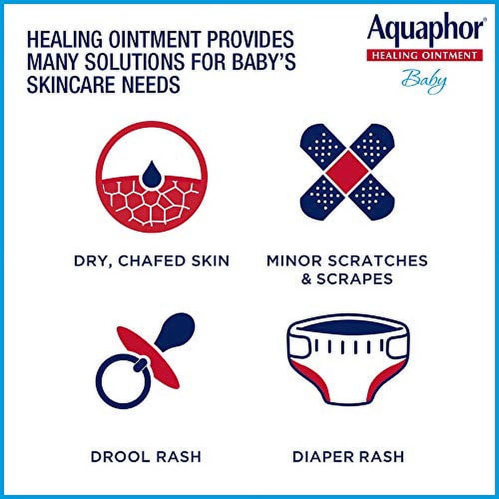 3 pack Aquaphor Baby Healing Ointment 3oz each Advanced Therapy for Chapped Cheeks & Diaper Rash