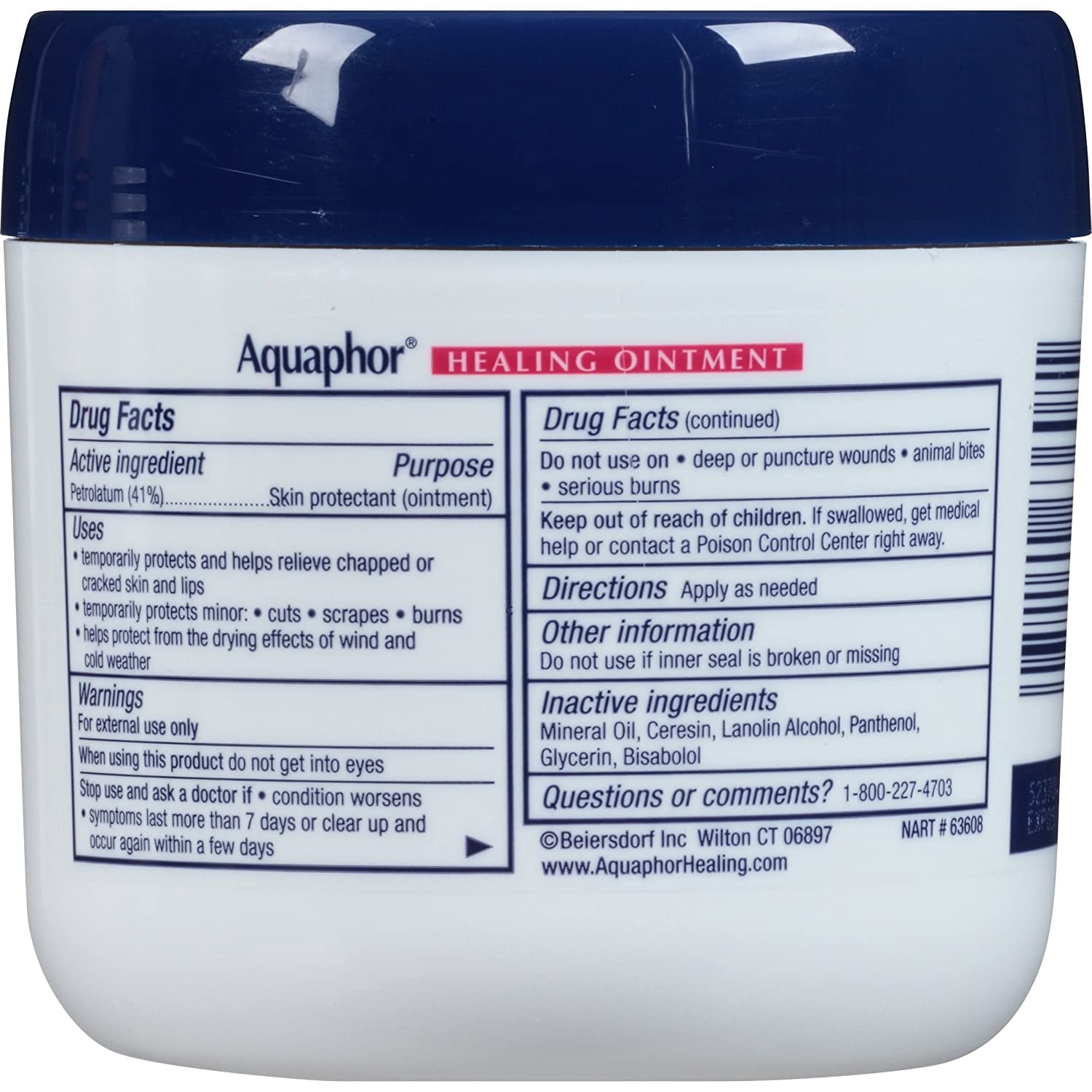 Aquaphor Healing Ointment Advanced Therapy, 14-Ounce Jars (Pack Of 2)