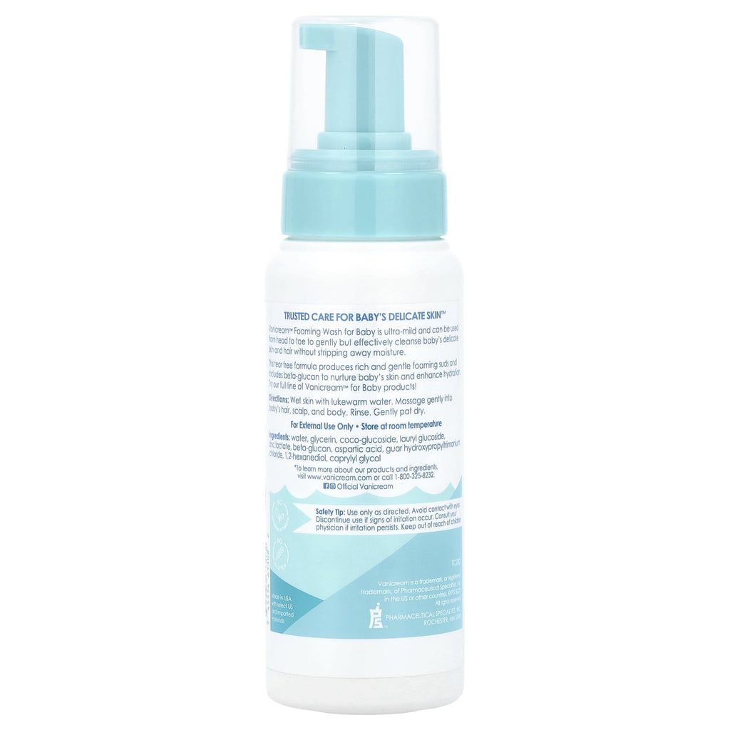 Vanicream Foaming Wash, For Baby, Sensitive Skin, Tear Free, 8 fl oz (237 ml)