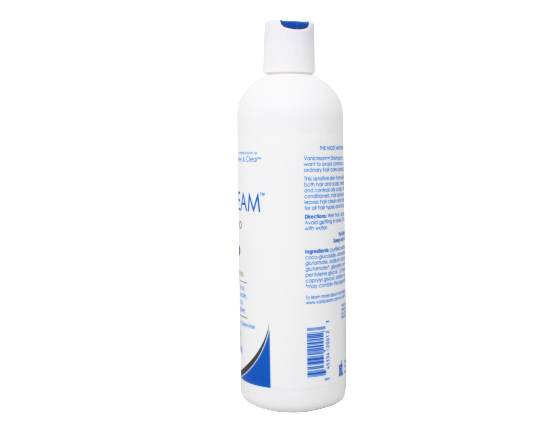 Vanicream Free & Clear Sulfate-Free for Sensitive Skin Adult Daily Shampoo, Fragrance-Free, 12 fl oz