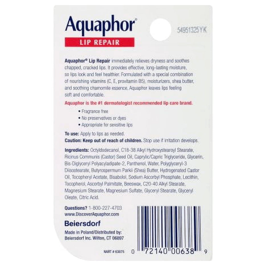 Aquaphor Lip Repair + Protect .35 Fluid Ounce 6 Pack