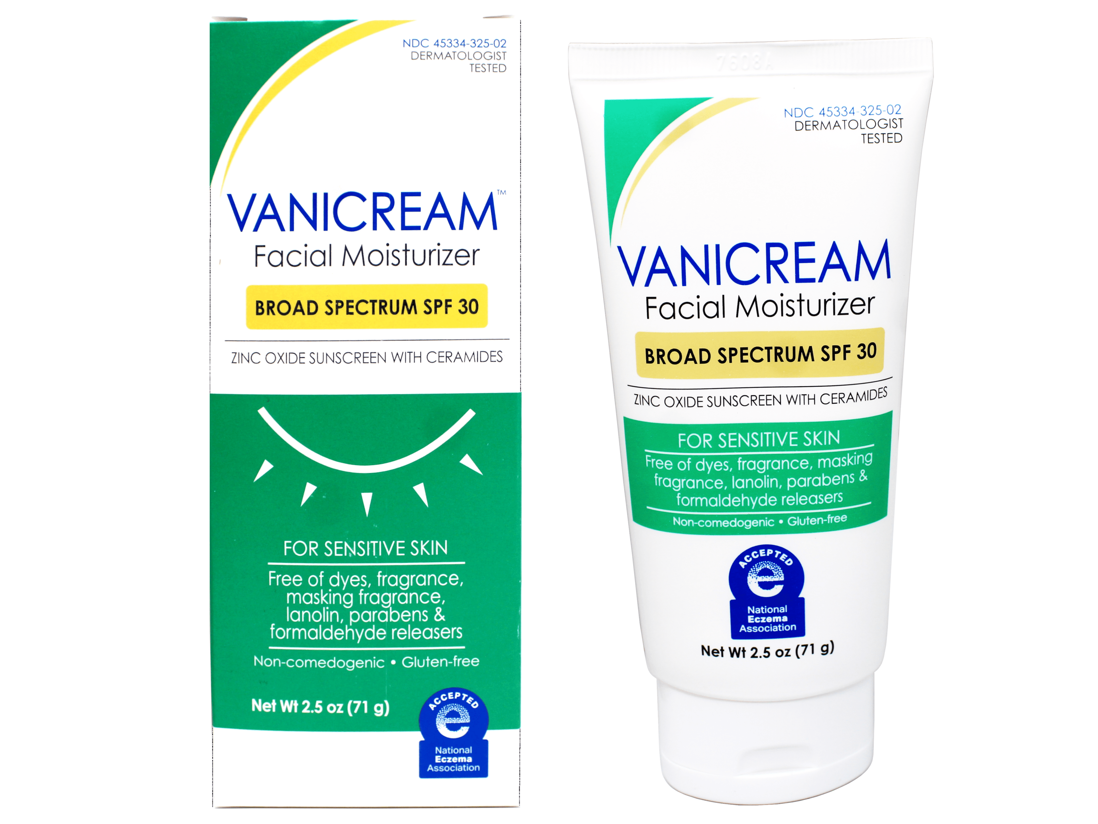 6 Pack - Vanicream Facial Moisturizer with SPF 30, Sunscreen with Ceramides, for Sensitive Skin, 2.5 OZ