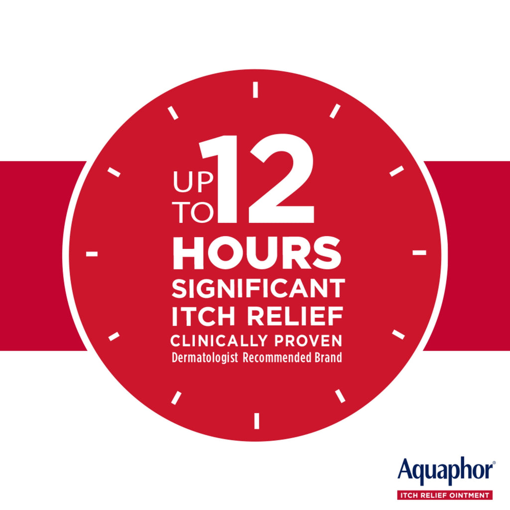 Aquaphor Itch Relief Ointment, Hydrocortisone Anti-Itch Cream, Fast-Acting, 2 oz
