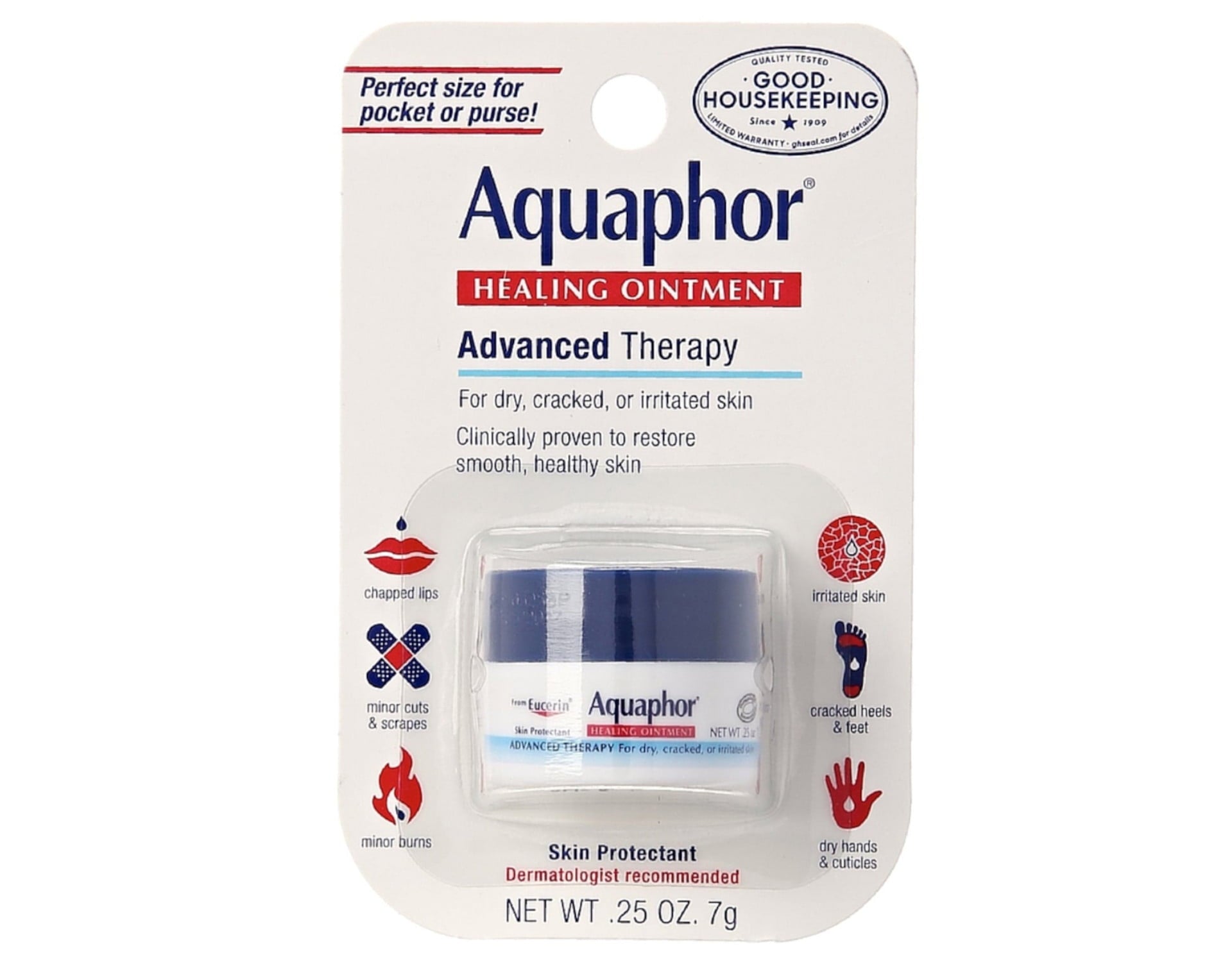 Aquaphor Healing Ointment Advanced Therapy Skin Protectant 0.25 oz (Pack of 4)