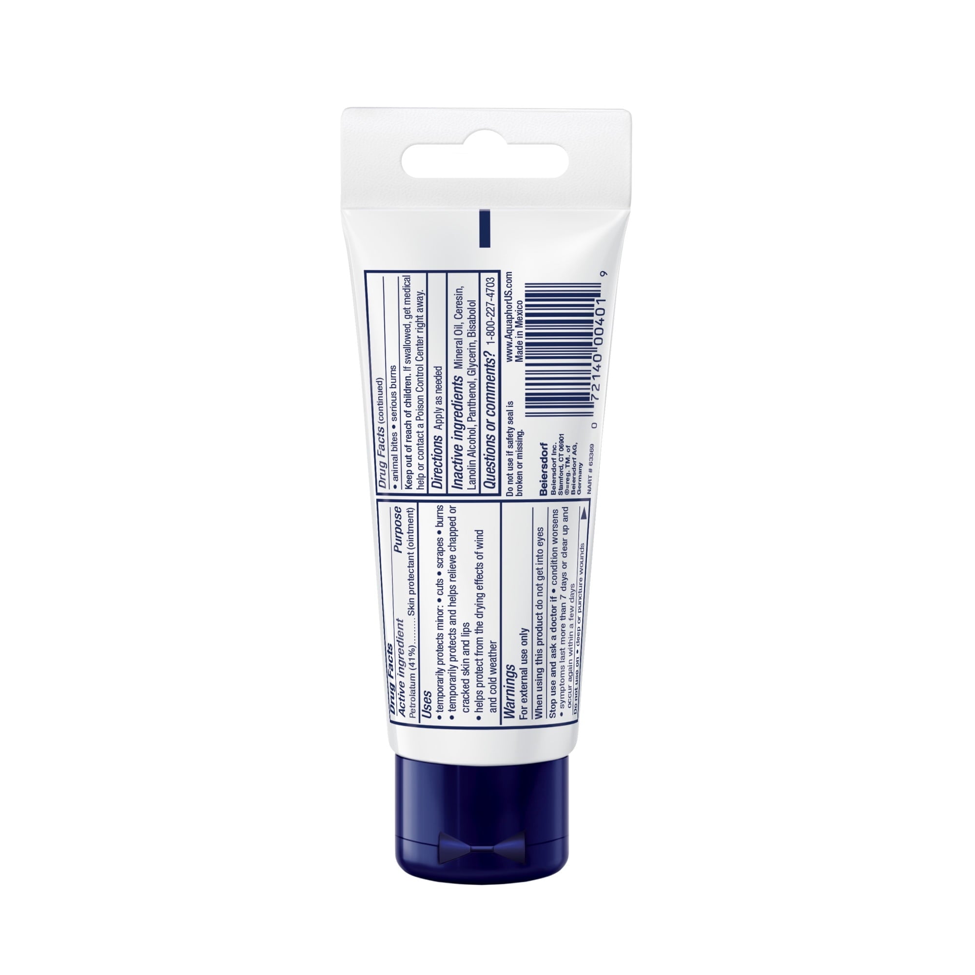 Aquaphor Healing Ointment Skin Protectant for Dry, Cracked, Irritated Skin, Travel Size, 1.75 oz