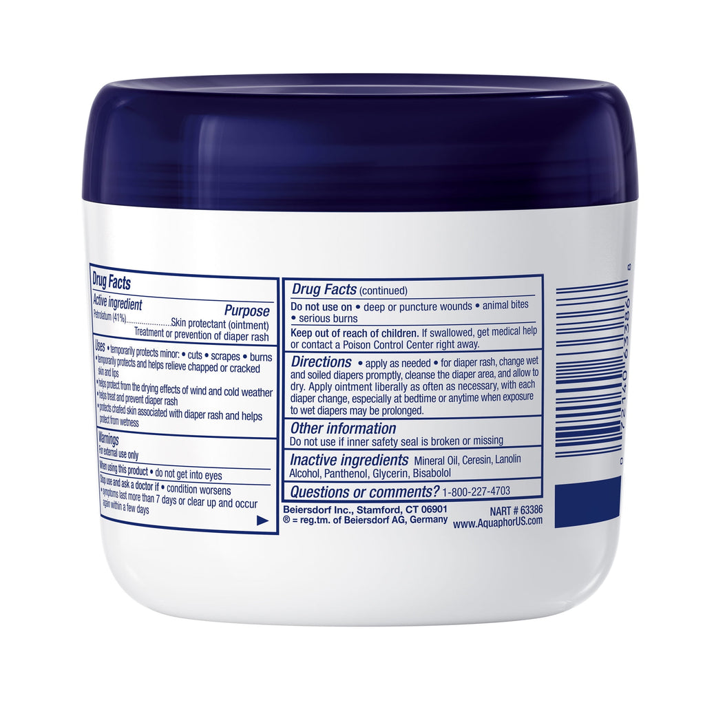 (2 pack) Aquaphor Baby Healing Ointment for Teething, Drool and Diaper Rash, Hypoallergenic, 14 oz