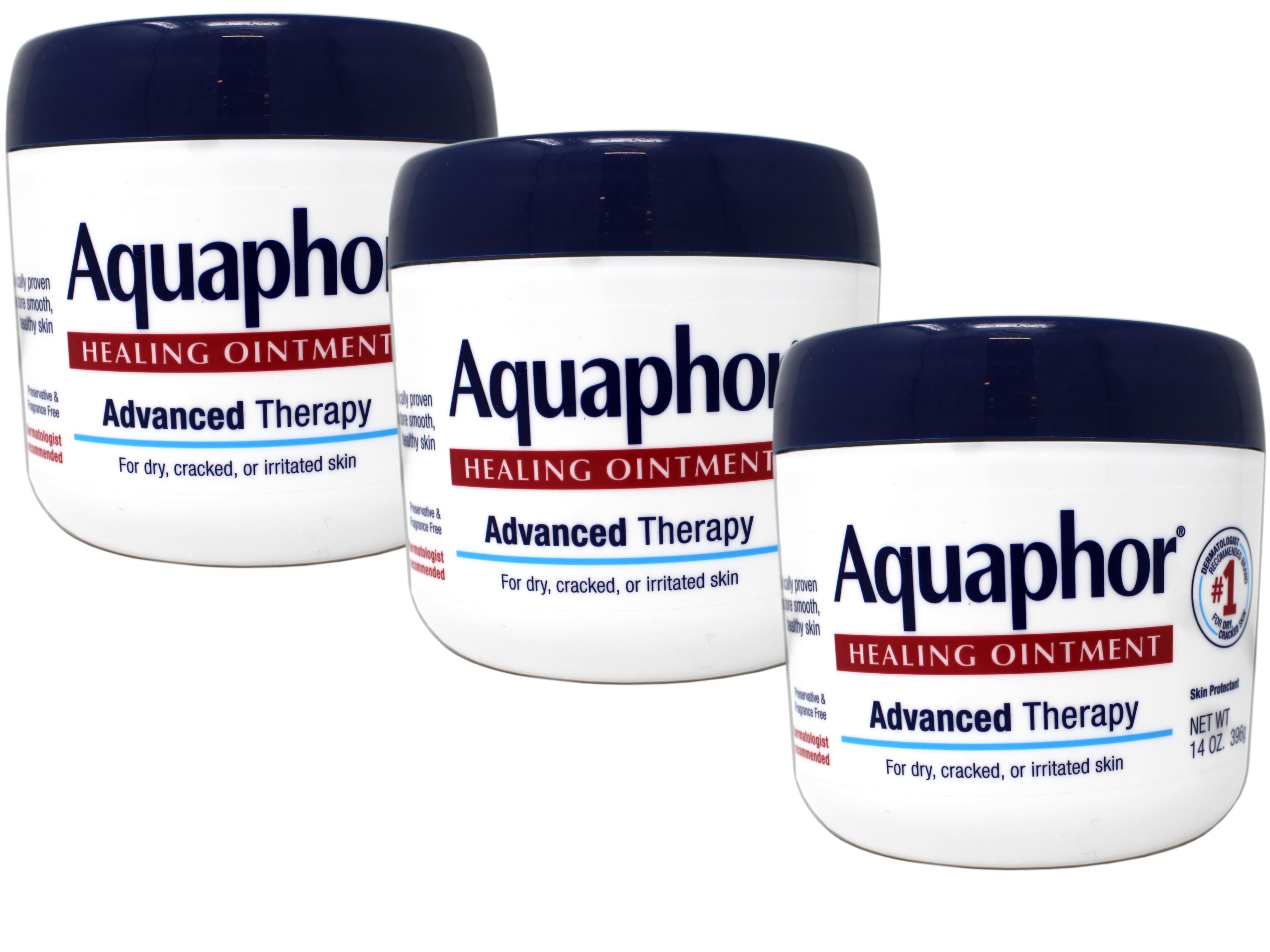 Eucerin Aquaphor Advanced Therapy Healing Ointment For Dry, Irritated Skin - 14 Oz, 3 Pack