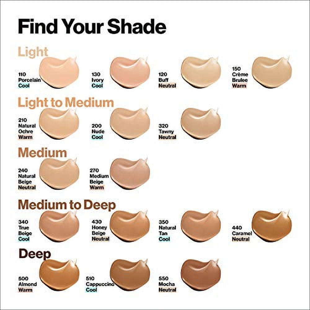Revlon PhotoReady Candid Glow Moisture Glow Anti-Pollution Foundation, 320 Tawny, 0.75 fl oz