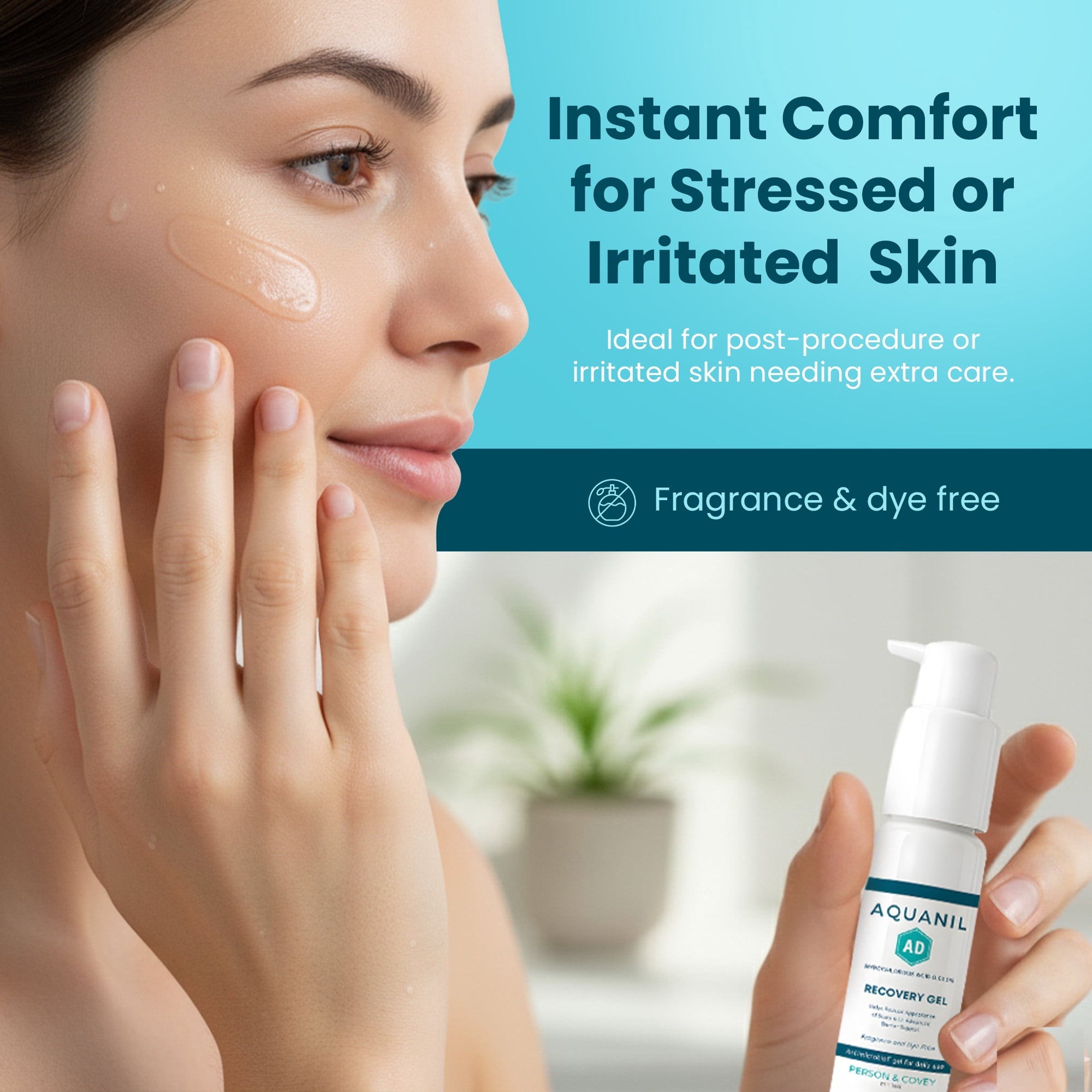 Aquanil AD Recovery Gel Keloid Bump Care with Hypochlorous Acid, 1 oz
