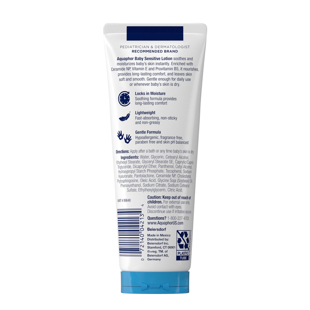 Aquaphor Baby Sensitive Lotion, Baby Lotion, 3 fl oz