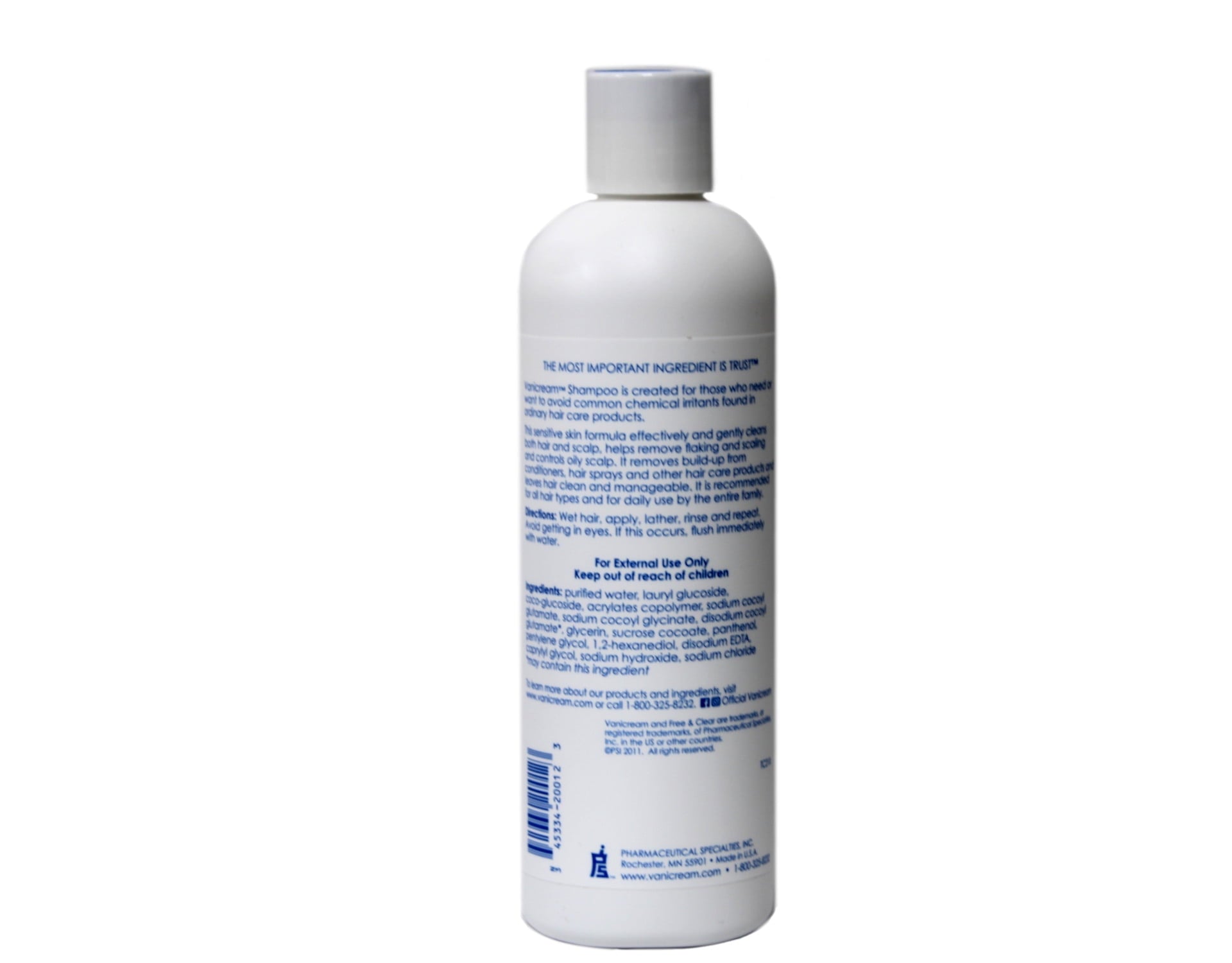 Vanicream Shampoo For Sensitive Skin, 12 Oz