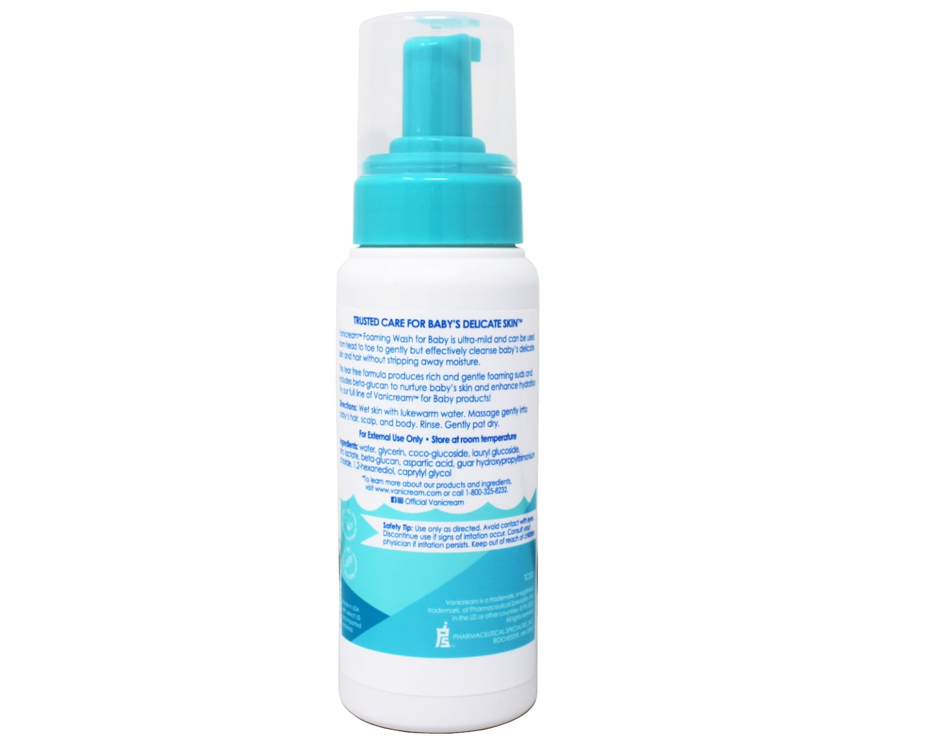 Vanicream Foaming Wash, For Baby, Sensitive Skin, Tear Free, 8 fl oz (237 ml)