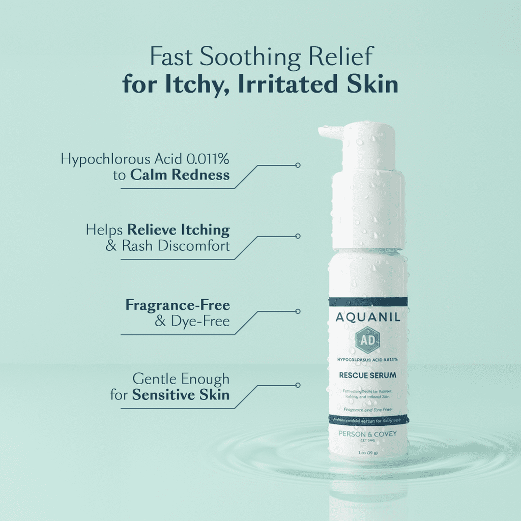 Aquanil AD Rescue Serum with Hypochlorous Acid 0.011%, Skin Hydrating Serum, 1 oz