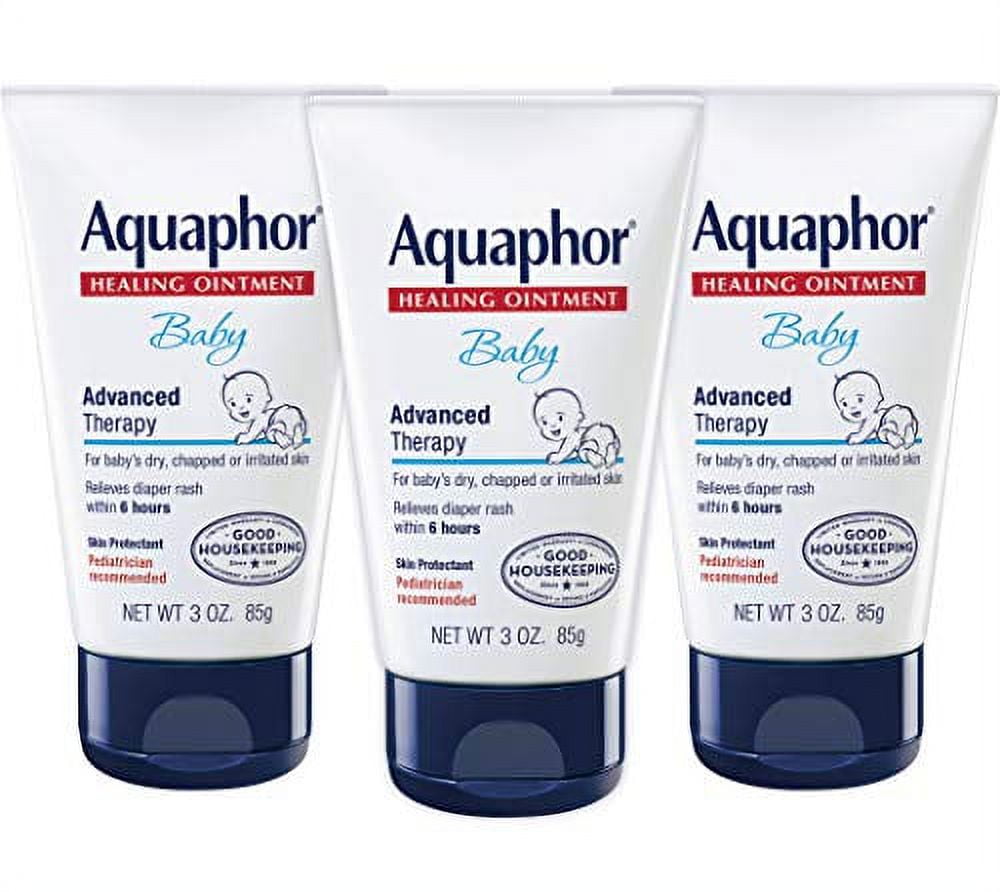 3 pack Aquaphor Baby Healing Ointment 3oz each Advanced Therapy for Chapped Cheeks & Diaper Rash