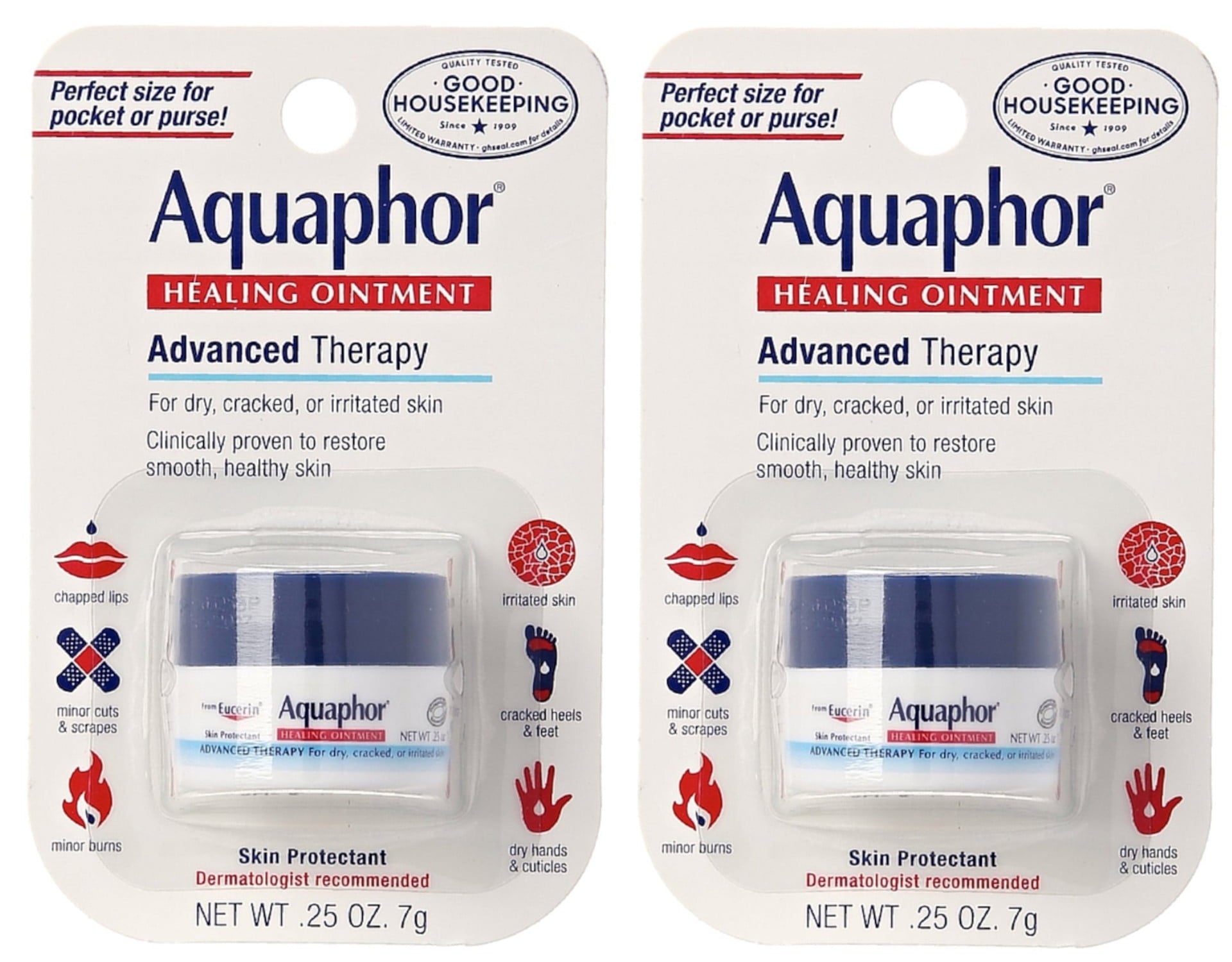 Aquaphor Healing Ointment, Advanced Therapy .25oz. (Pack of 2)