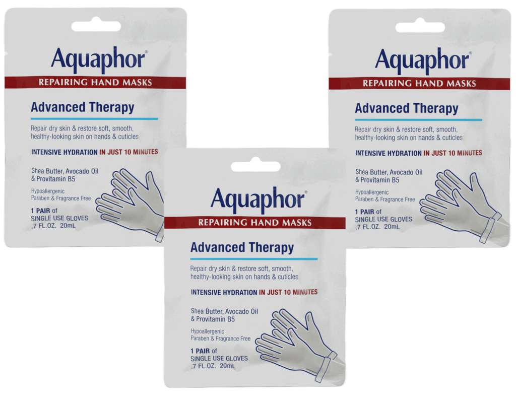 Aquaphor Repairing Hand Mask Advanced Threapy Intensive Hydration 3 Pairs
