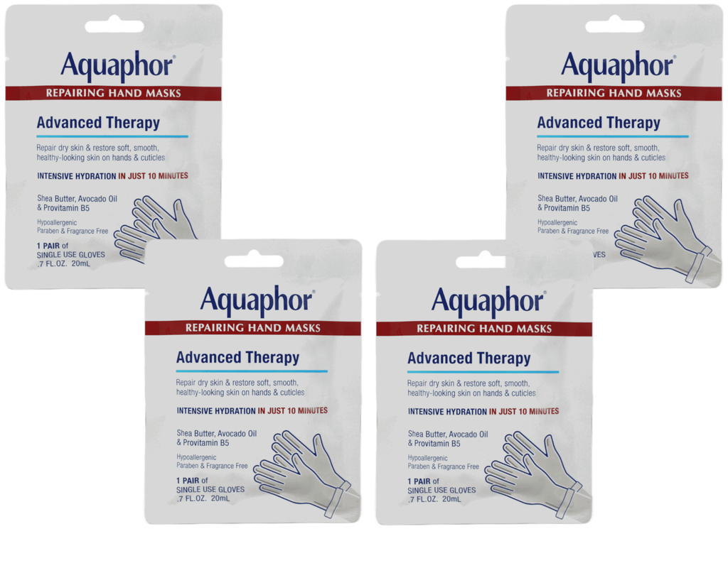 Aquaphor Repairing Hand Mask Advanced Threapy Intensive Hydration 4 Pairs