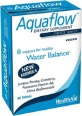 Aquaflow Water Balance Support Tablets – Helps Maintain Healthy Fluid Balance & Reduce Occasional Water Retention – Botanical Blend with Juniper, Parsley & Cranberry – Vegan – 60 Tablets*