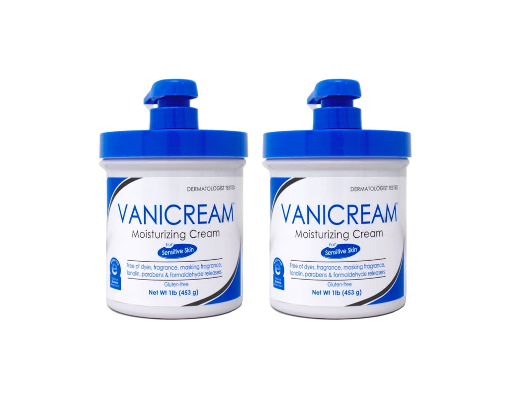 Vanicream Moisturizing Skin Cream for Sensitive Skin with Pump Dispenser - 16 fl oz (1 lb) -2 Pack