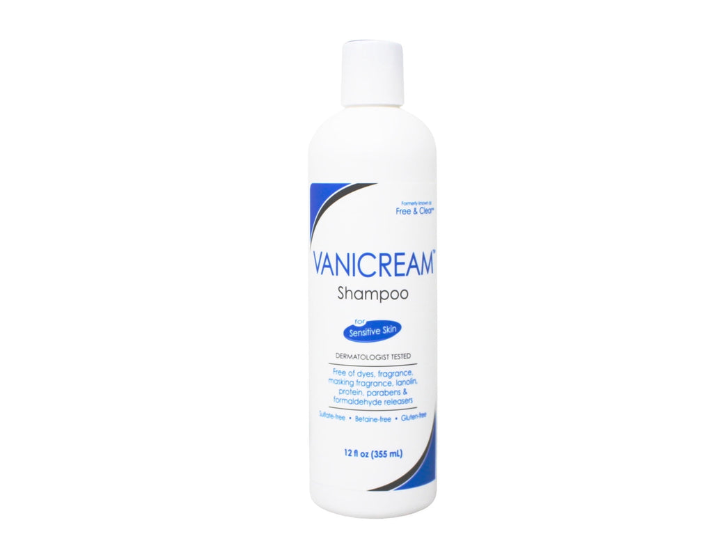 Vanicream Free & Clear Dermatologist Tested, Non-Irritating for Sensitive Skin, Cleansing Adult Daily Shampoo, Unscented, 12 fl oz