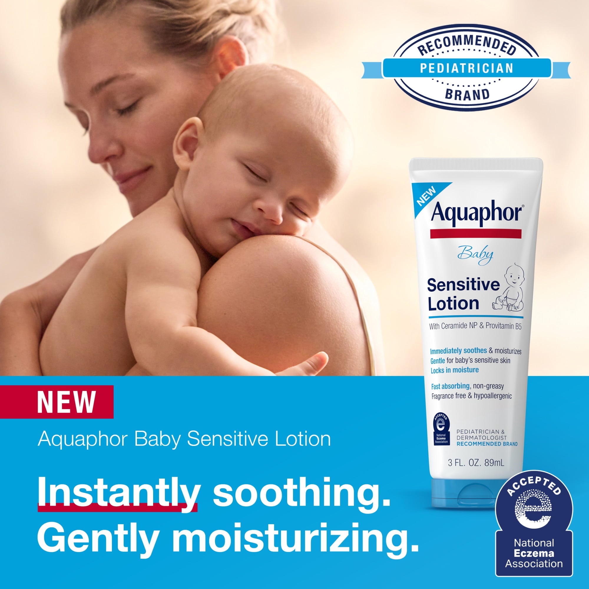 Aquaphor Baby Sensitive Lotion, Baby Lotion, 3 fl oz