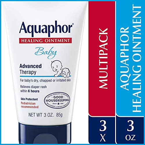 3 pack Aquaphor Baby Healing Ointment 3oz each Advanced Therapy for Chapped Cheeks & Diaper Rash