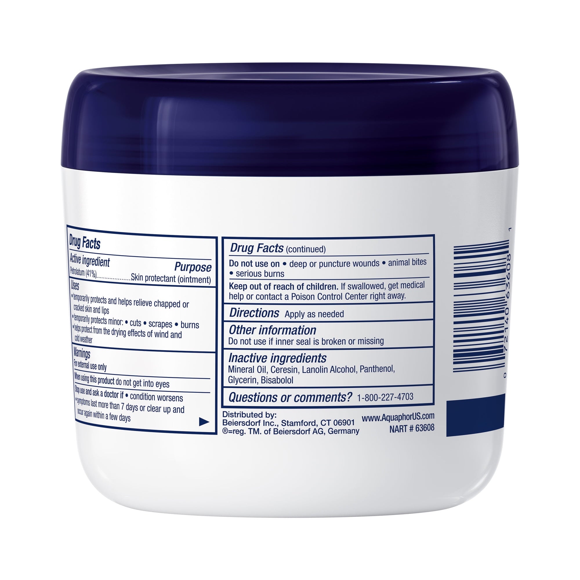 (2 pack) Aquaphor Healing Ointment Skin Protectant for Dry, Cracked Skin, Mothers Day Gifts, 14 oz
