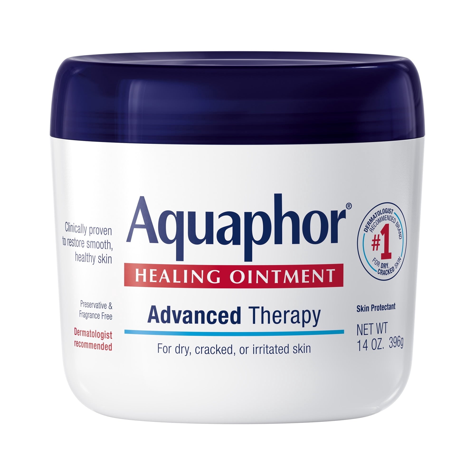 (2 pack) Aquaphor Healing Ointment Skin Protectant for Dry, Cracked Skin, Mothers Day Gifts, 14 oz