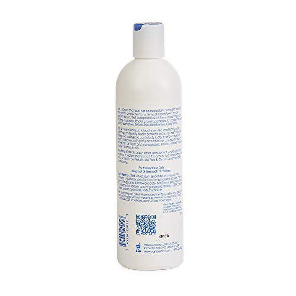 Vanicream Free & Clear Dermatologist Tested, Non-Irritating for Sensitive Skin, Cleansing Adult Daily Shampoo, Unscented, 12 fl oz