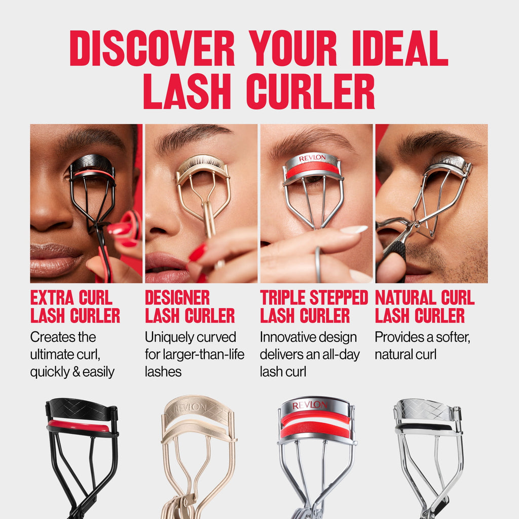 Revlon Extra Curl Lash Curler, All Day Dramatic Curl, No-Slip Finger Grips, 1 count