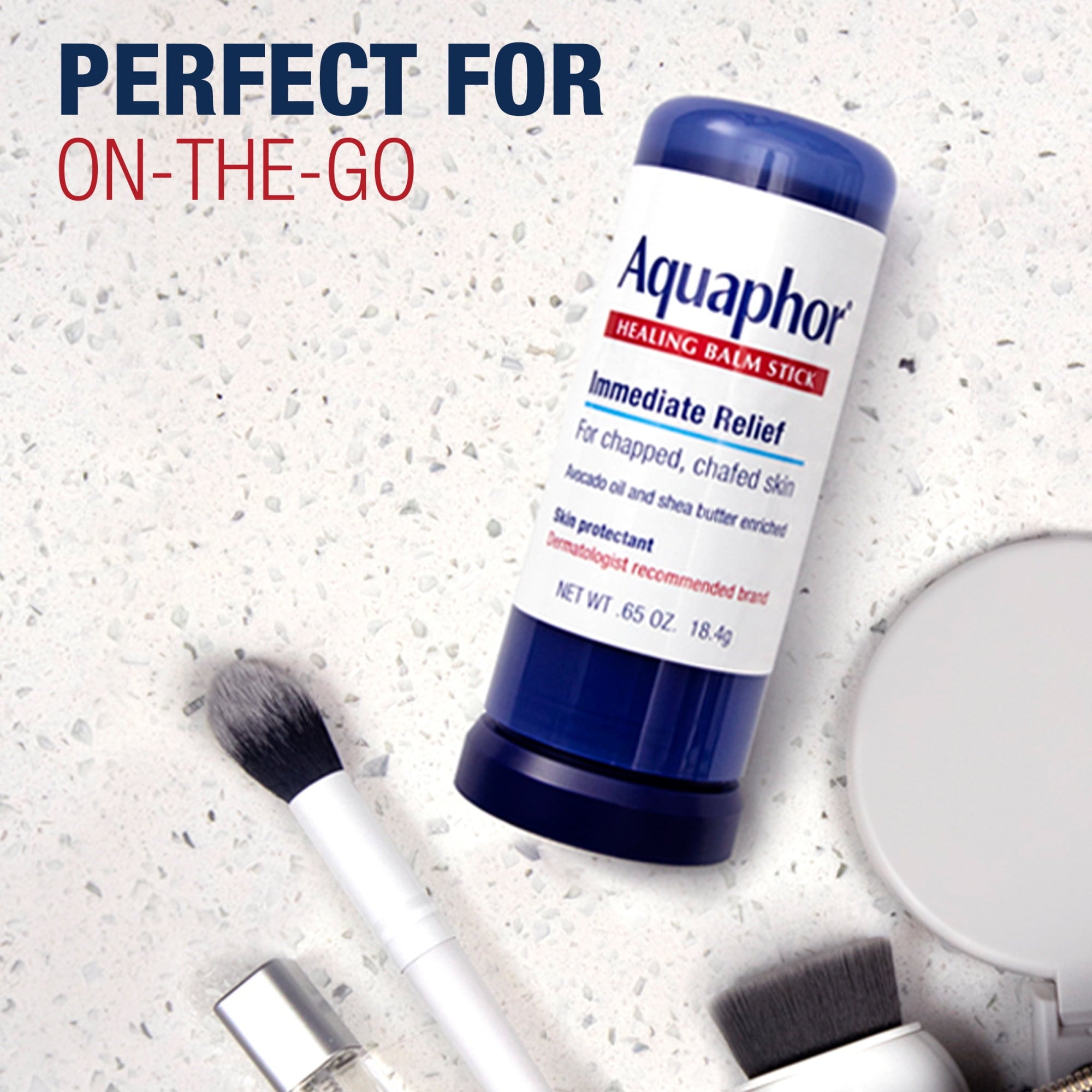 (3 pack) Aquaphor Healing Balm Stick for Chapped, Chafed Skin with Avocado Oil and Shea Butter, 0.65 oz
