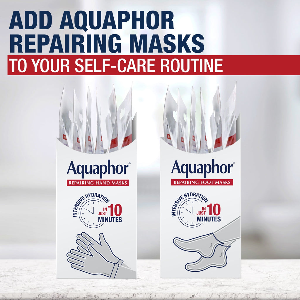 Aquaphor Repairing Hand Masks for Dry Hands, Moisturizing Gloves, Mothers Day Gifts, 1 Pair