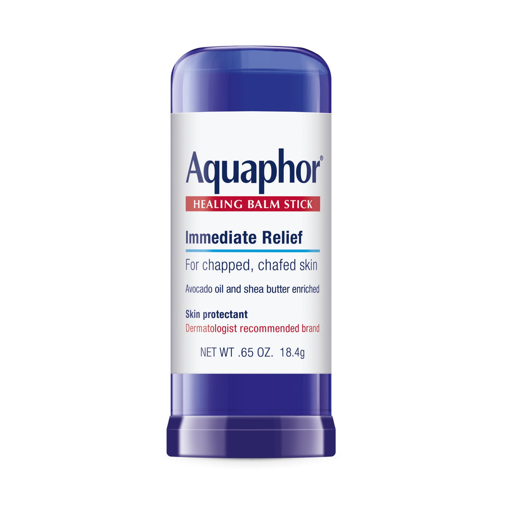 (3 pack) Aquaphor Healing Balm Stick for Chapped, Chafed Skin with Avocado Oil and Shea Butter, 0.65 oz