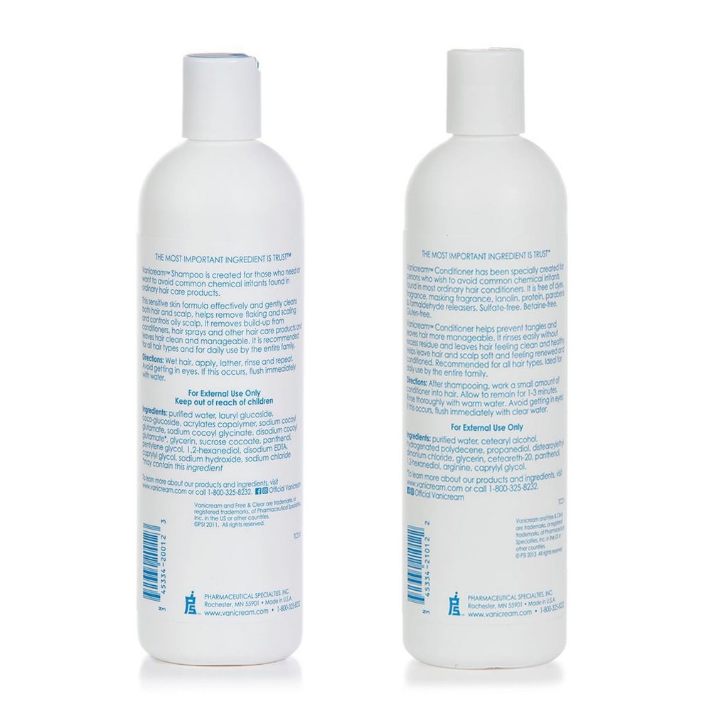 Vanicream Shampoo & Conditioner For Sensitive Skin, 12 oz