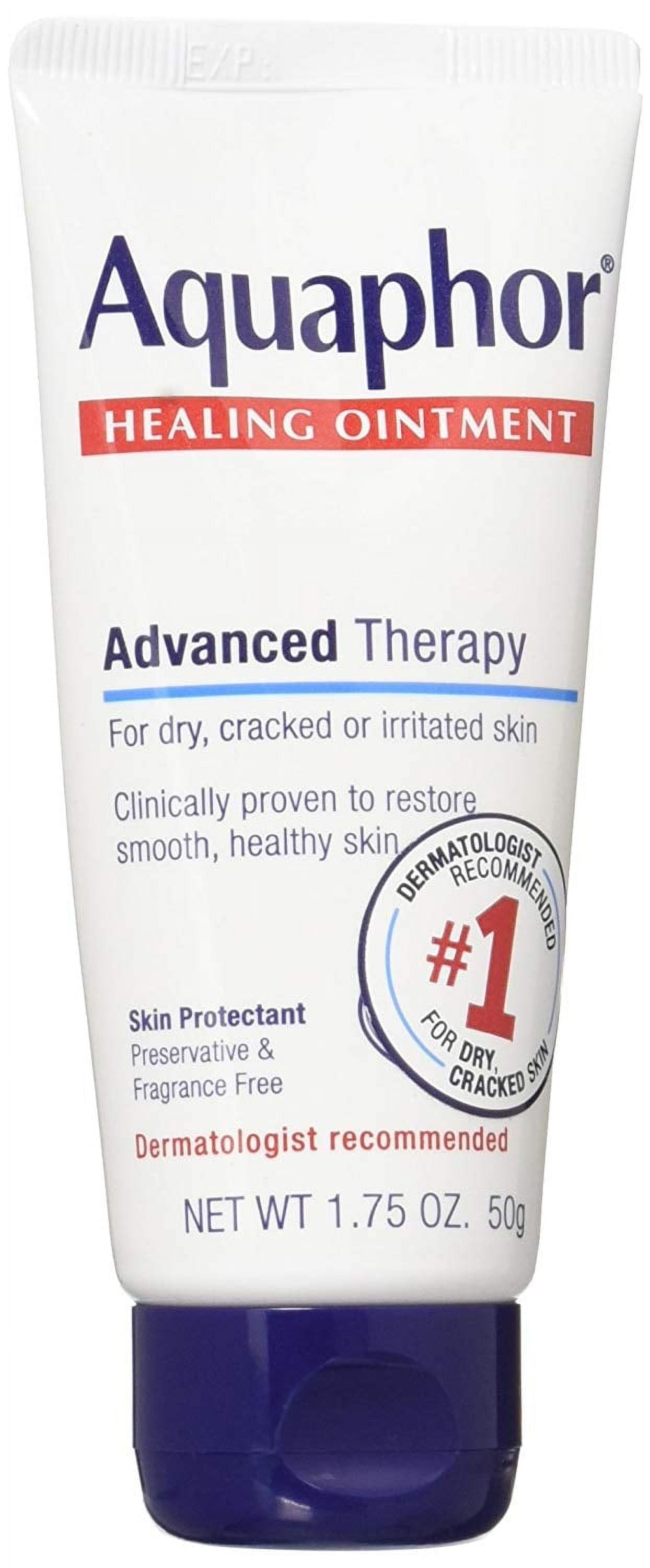 Aquaphor Healing Ointment - Travel Size Protectant for Cracked Skin - Dry Hands, Heels, Elbows, Lips, 1.75 Oz (Pack of 3) - Packaging May Vary