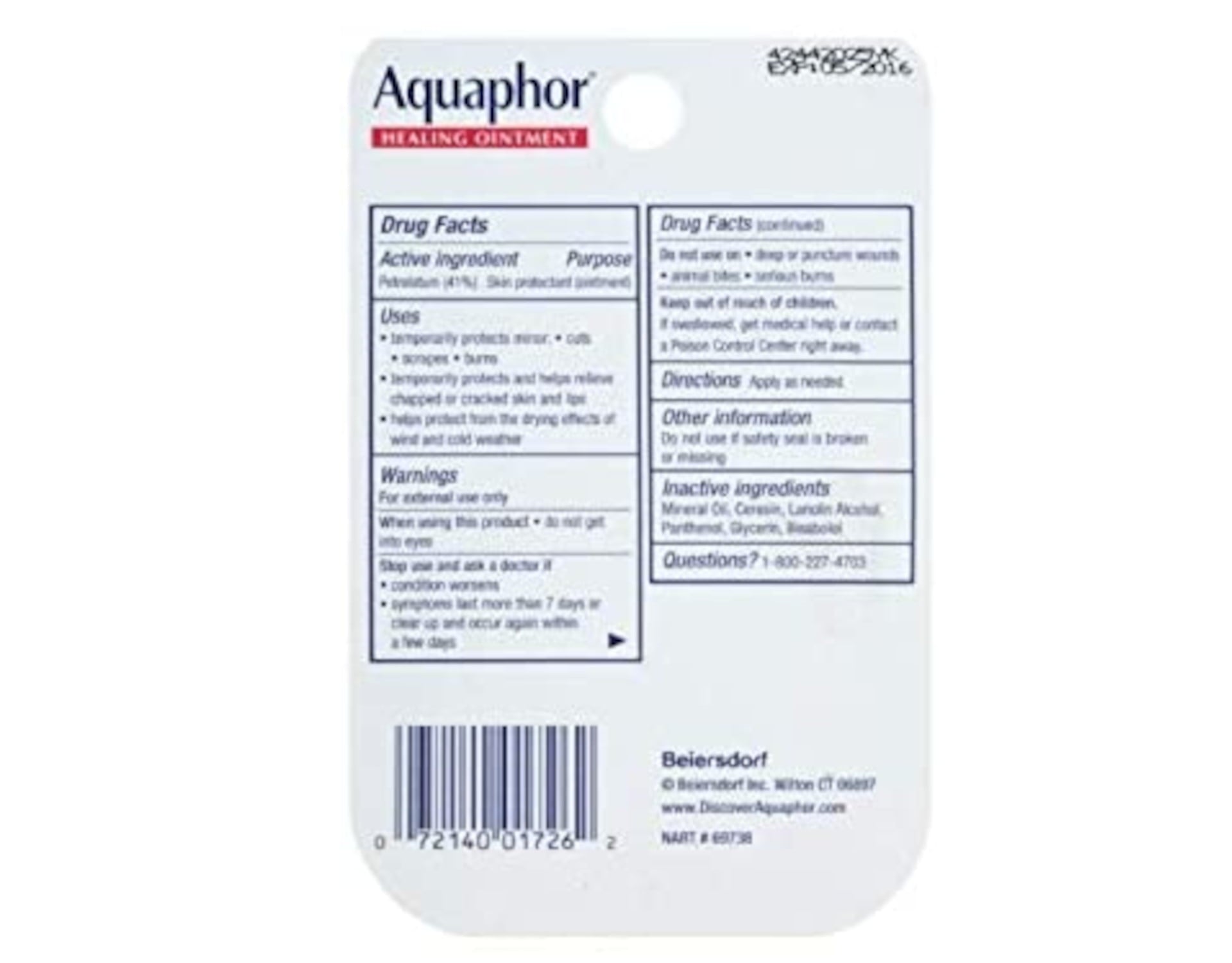 Aquaphor Healing Ointment, Advanced Therapy .25oz. (Pack of 6)